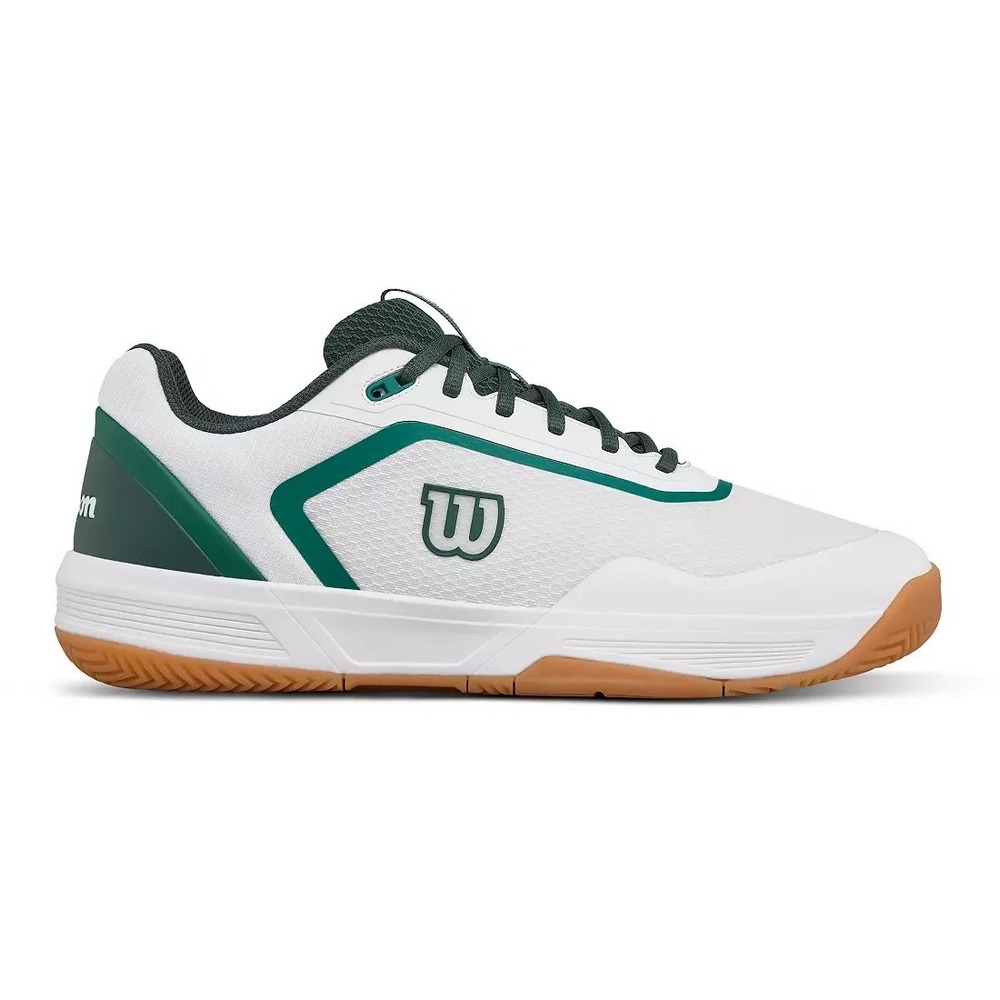 Mens Size 9.5 - Wilson CourtGlide Tennis Shoes White/Green Gum Sneakers NEW